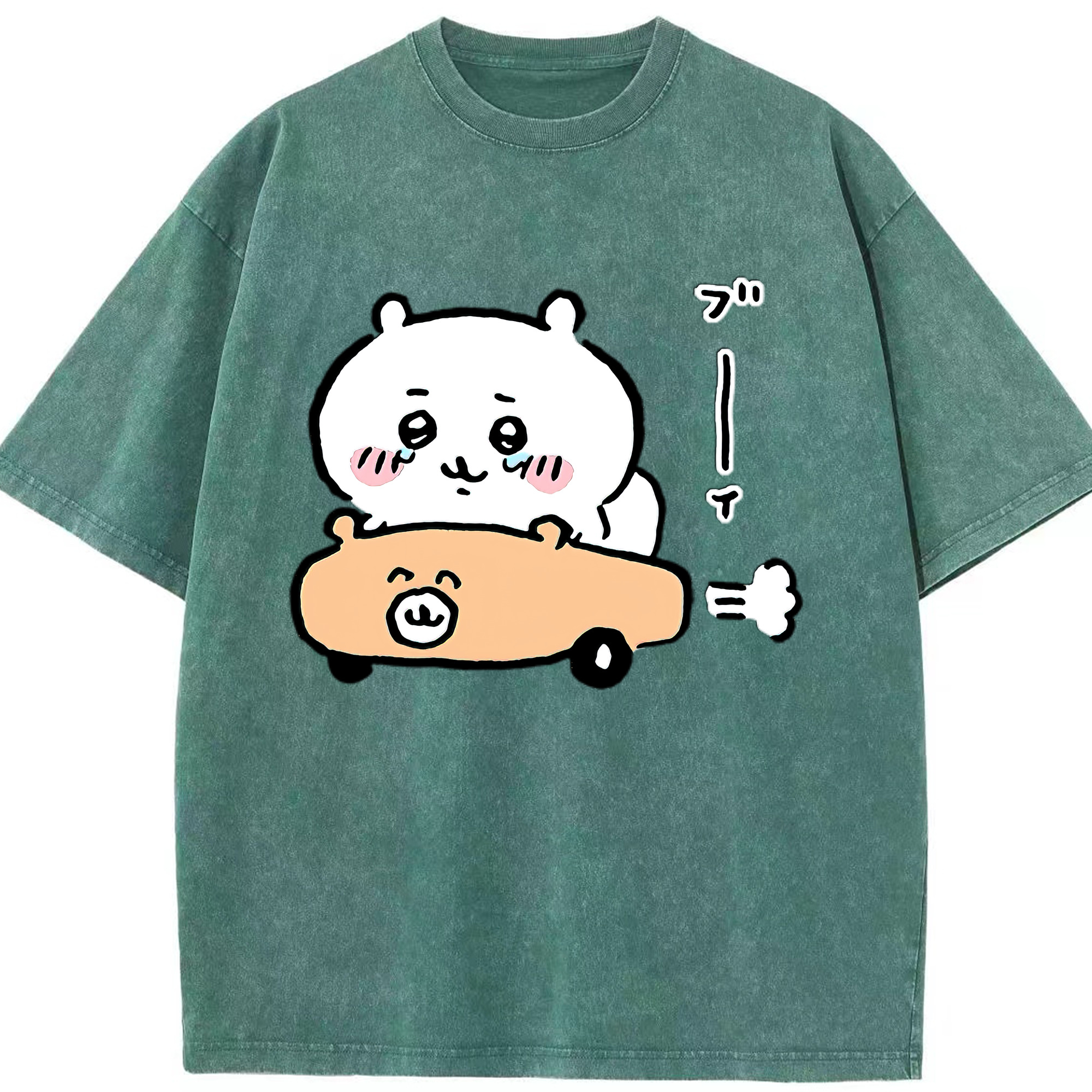 （画像用） ちいかわ ちいかわ Chii-kawa chiikawa 綿100% ヴィンテージ風 半袖Tシャツ（フロントプリント）